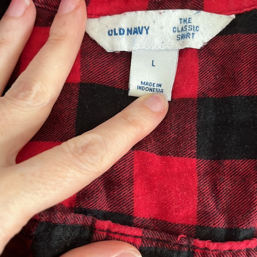Old navy, buffalo plaid shirt, size large - Picture 4 of 4
